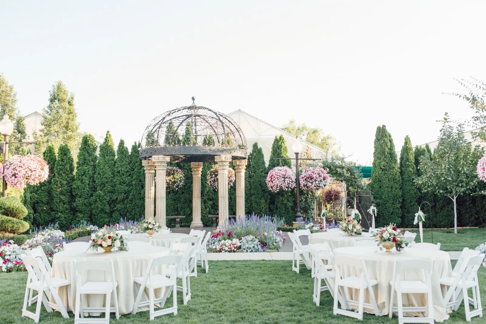 The Chateau outdoor garden venue with ornate gazebo